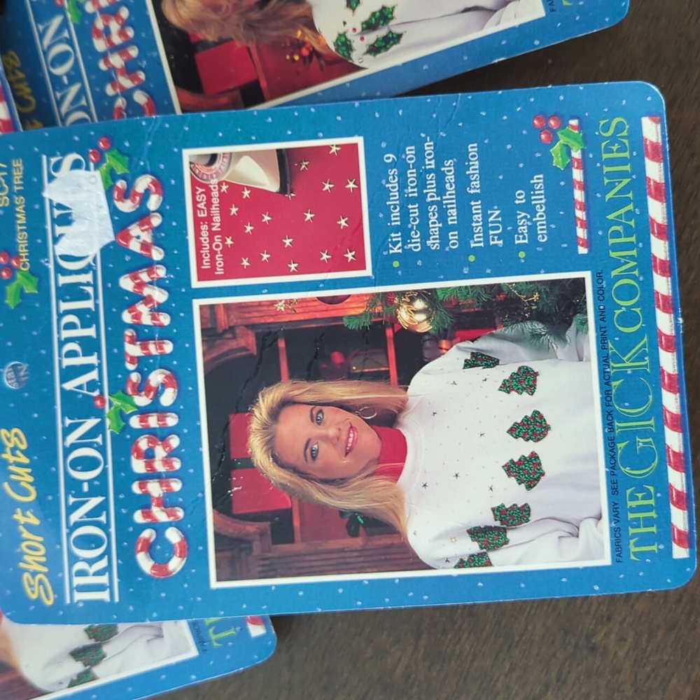 Ugly Sweater Christmas Iron-on Applications 1990's